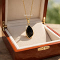 Black Obsidian Necklace Protection Grounding Pendant Women Crystal Jewelry Gift